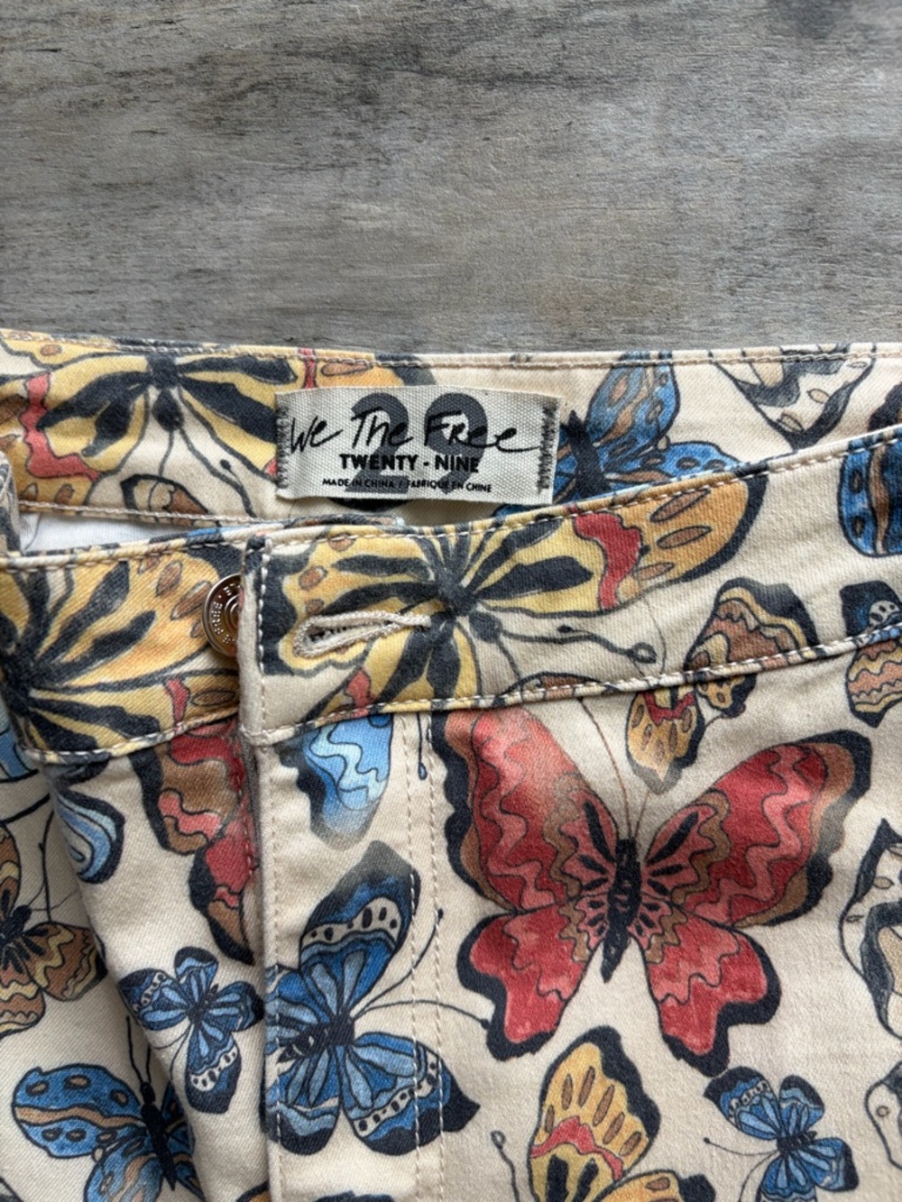 Free people Butterfly Print Flared Pants - Multicolor - Picture 5 of 7